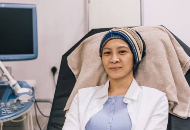 Sarah during treatment